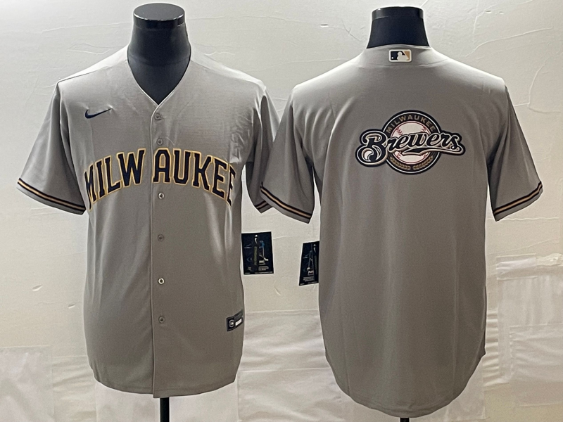 Men's Milwaukee Brewers Gray Team Jersey